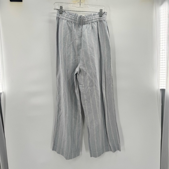 Madewell Light Gray Striped Pants wide leg size S - Picture 9 of 9